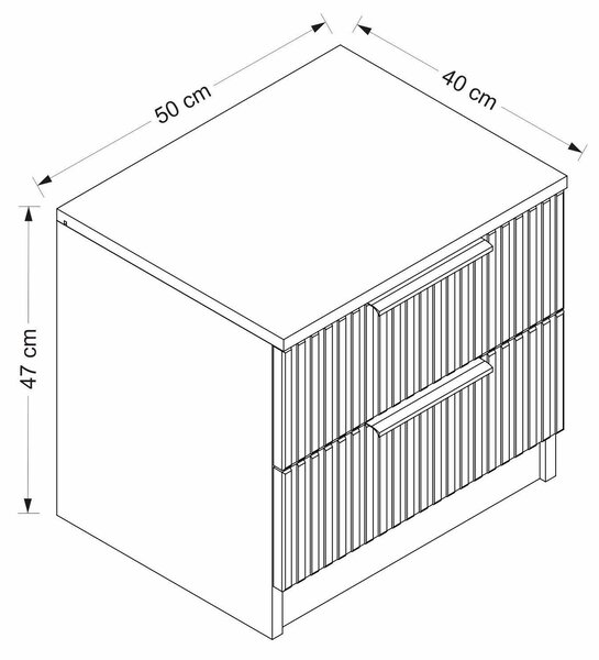 Hanah Home Éjjeliszekrény Fehér Kale Plus - 7910