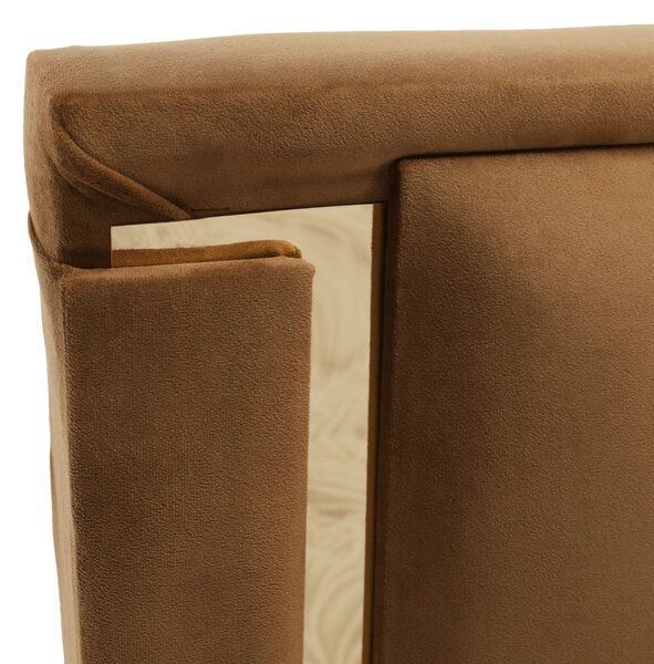 KONDELA Boxspring ágy 160x200, világosbarna, GOLDBIA