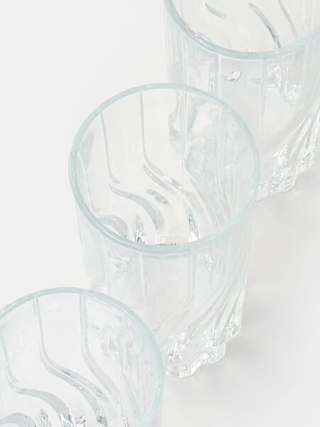 Sinsay - Pohárkészlet dombornyomott mintával 4 pack - clear