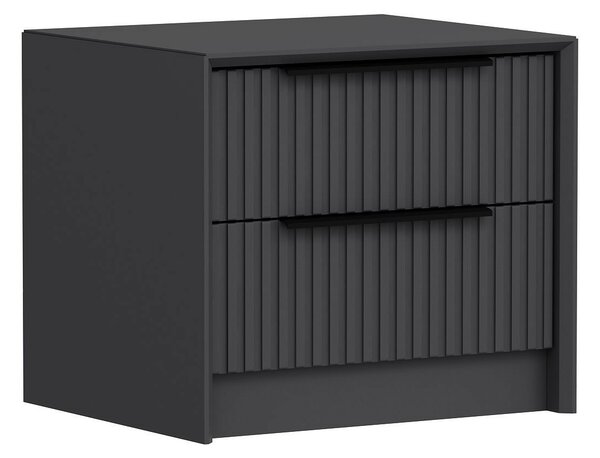 Hanah Home Antracit Kale Luxe Soft Éjjeliszekrény - 4799