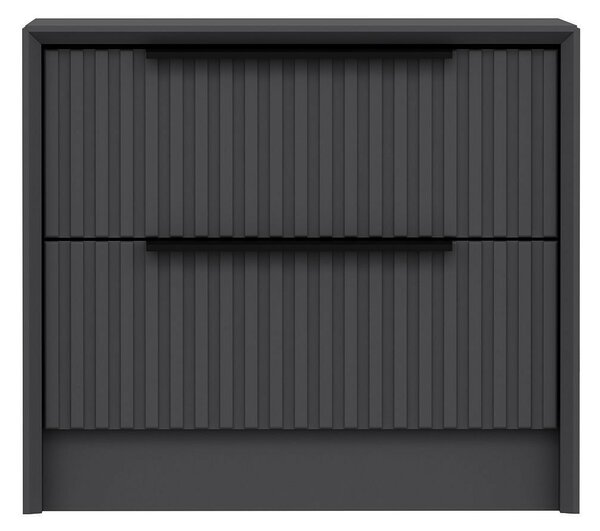 Hanah Home Antracit Kale Luxe Soft Éjjeliszekrény - 4799