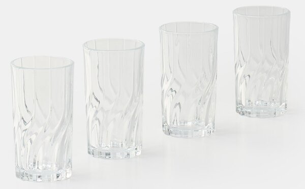 Sinsay - Pohárkészlet dombornyomott mintával 4 pack - clear