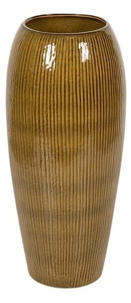 Saxon kerámia váza olivazöld 33x80cm
