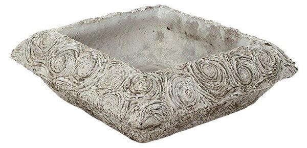 Szögletes Rose kőtál szürke arany 21x21x7cm