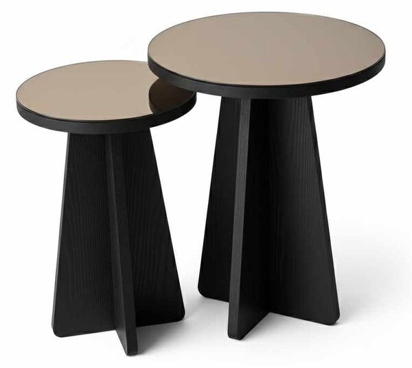 Hanah Home Kisasztal szett Fekete Bronz Luna - Fekete