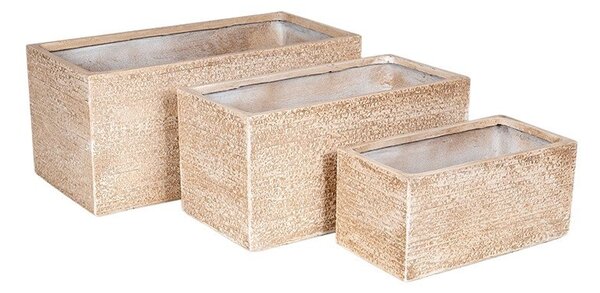 Ontario Tetra High kompozit balkonláda homokszín 60x30x30-100x45x45cm S3