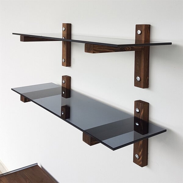 Hanah Home Wall Shelf Walnut Fume R202