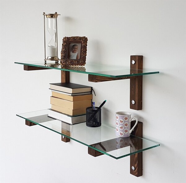 Hanah Home Wall Shelf Walnut R200