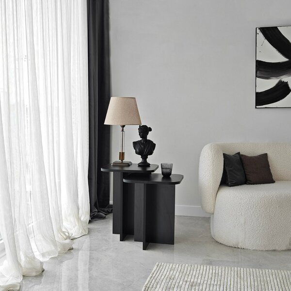 Hanah Home Kisasztal Szett Black Blues Szett - Fekete