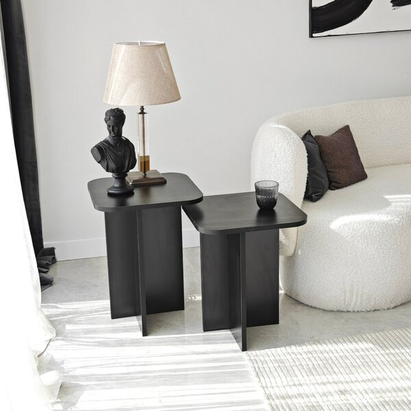 Hanah Home Kisasztal Szett Black Blues Szett - Fekete