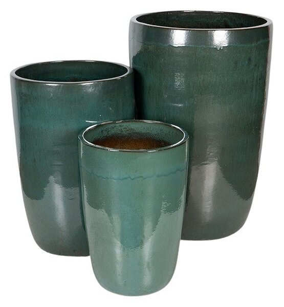 Tatum Vase Giant kerámia növénytartó szett mohazöld 42x63-65x100cm S3
