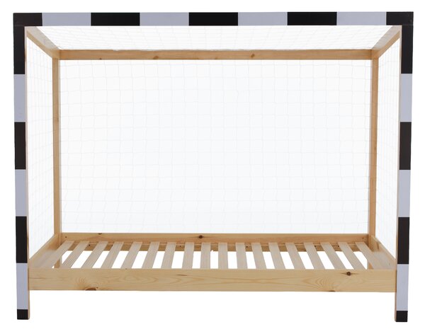 KONDELA Montessori ágy, természetes/fehér/fekete, 90x200, FUTAL