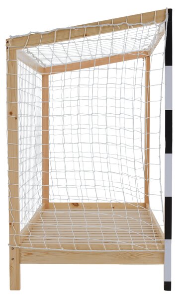 KONDELA Montessori ágy, természetes/fehér/fekete, 90x200, FUTAL