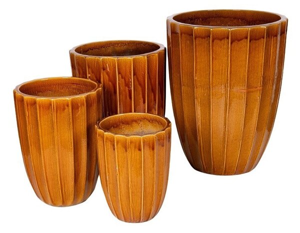 Harlow Vase kerámia váza szett mézbarna 30x39-55x71cm S4