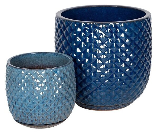 Nova Classic kerámia növénytartó szett antik kék 30,5x30,5-45,7x45,7cm S2