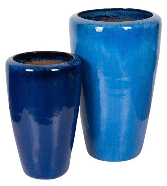 Fjord Vase Giant kerámia növénytartó szett kék 42x69-56x88cm S2