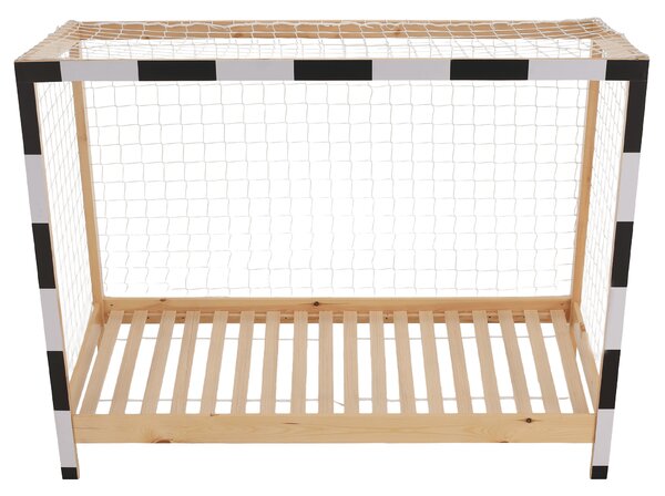 KONDELA Montessori ágy, természetes/fehér/fekete, 90x200, FUTAL