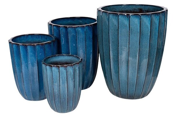 Harlow Vase kerámia váza szett antik kék 30x39-55x71cm S4
