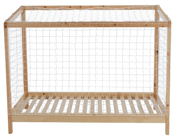 KONDELA Montessori ágy, természetes/fehér/fekete, 90x200, FUTAL