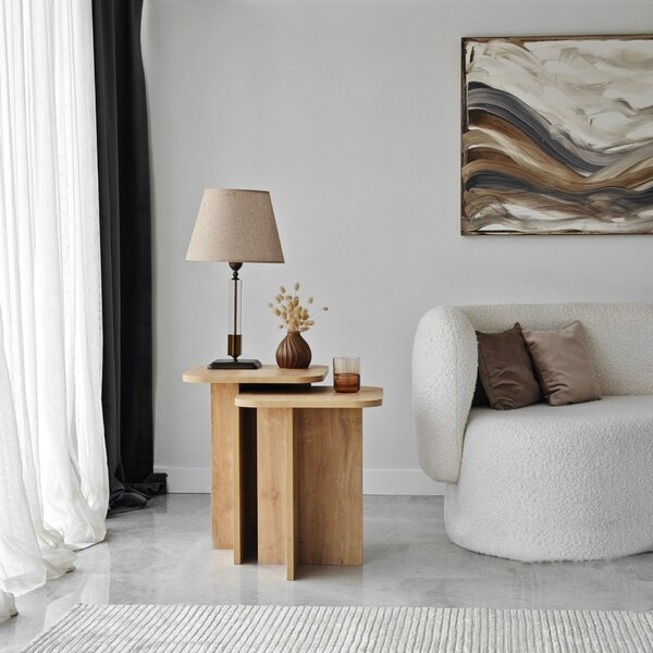 Hanah Home Kisasztal szett Oak Blues Set - Sapphire Oak