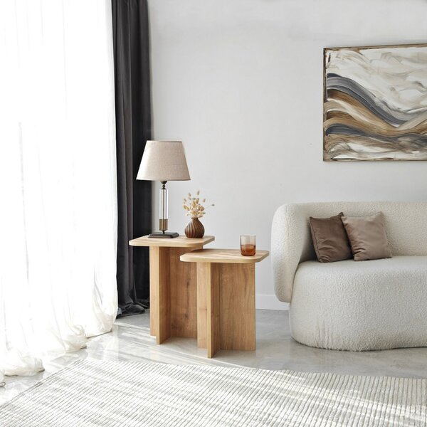 Hanah Home Kisasztal szett Oak Blues Set - Sapphire Oak