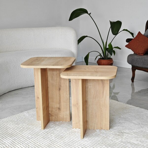 Hanah Home Kisasztal szett Oak Blues Set - Sapphire Oak