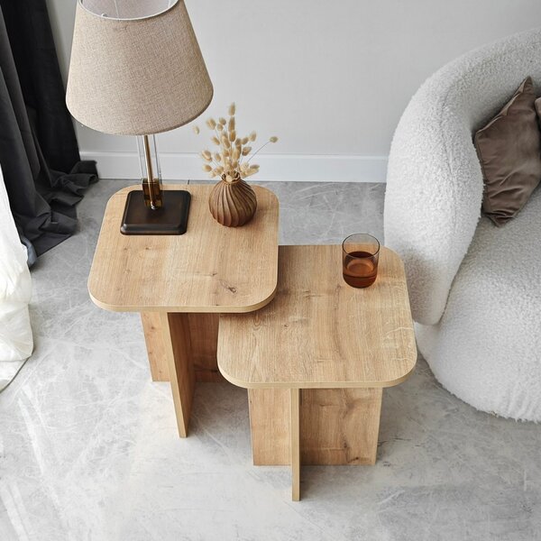 Hanah Home Kisasztal szett Oak Blues Set - Sapphire Oak