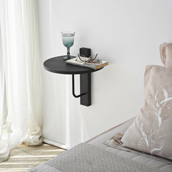 Hanah Home Fali polc Antracit Fekete Reve - Antracit, Fekete