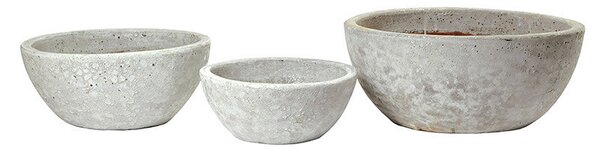 Byron Greta kerámia ültetőtál szett savmaratott homokszín 38x16-58x25cm S3