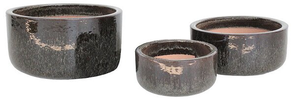 Rory Cylinder kerámia tál szett espresso 21x10-38x20cm S3
