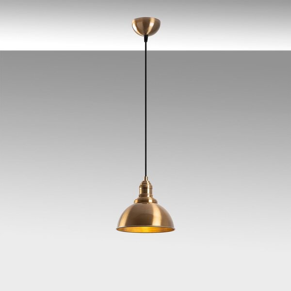 Bronzszínű függőlámpa fém búrával ø 21 cm Varzan – Opviq lights