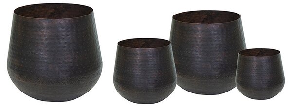 Madras Caldron fém üst szett barna 26x22-50x38cm S/4