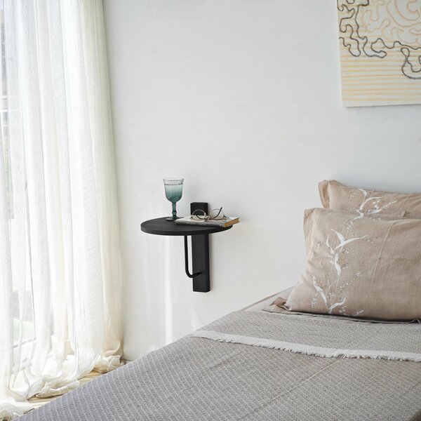 Hanah Home Fali polc Antracit Fekete Reve - Antracit, Fekete