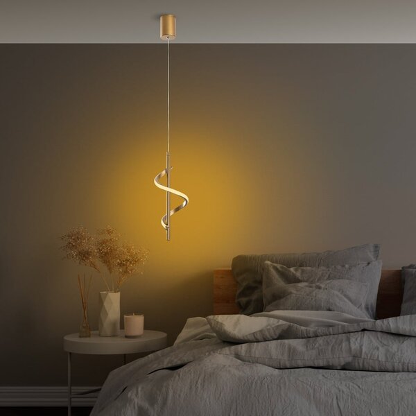 Aranyszínű LED függőlámpa ø 16 cm Likma – Opviq lights
