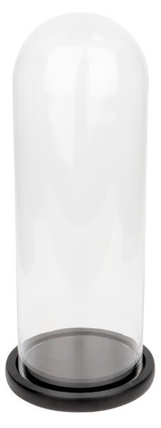 Üveg búra fa talpon 20x40cm talp 22,5cm