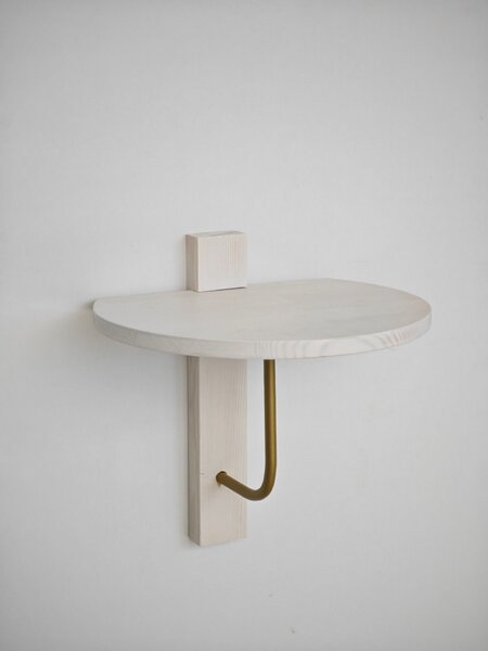 Hanah Home Fali polc GoldWhite Reve - Arany, fehér