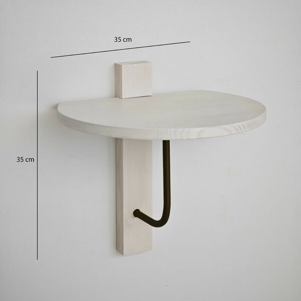 Hanah Home Wall Shelf Black White Reve - Black, White