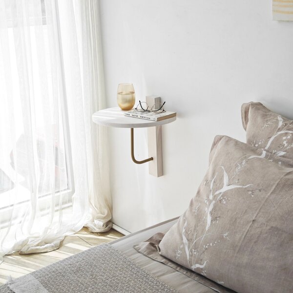 Hanah Home Fali polc GoldWhite Reve - Arany, fehér
