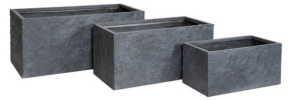 Alberta Tetra High kompozit balkonláda grafit 60x30x30-100x45x45cm S3