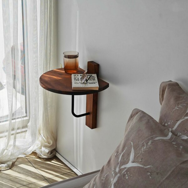 Hanah Home Fali polc Chesnut Black Reve - Gesztenye, Fekete