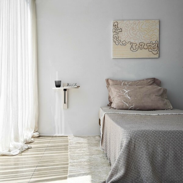 Hanah Home Wall Shelf Black White Reve - Black, White