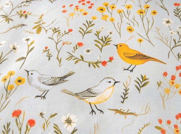 Mikroszálas ágyneműhuzat SPRING BIRDS színes kivitel Ágyneműhuzat mérete: 70 x 90 cm | 140 x 200 cm