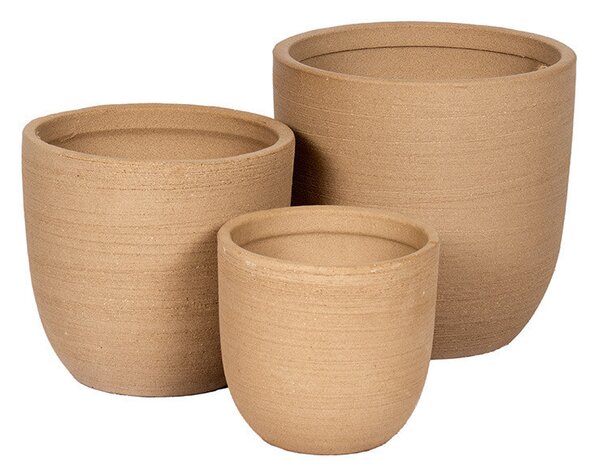 Peyton Vase kerámia növénytartó szett szürke 22x21-34x32cm S3