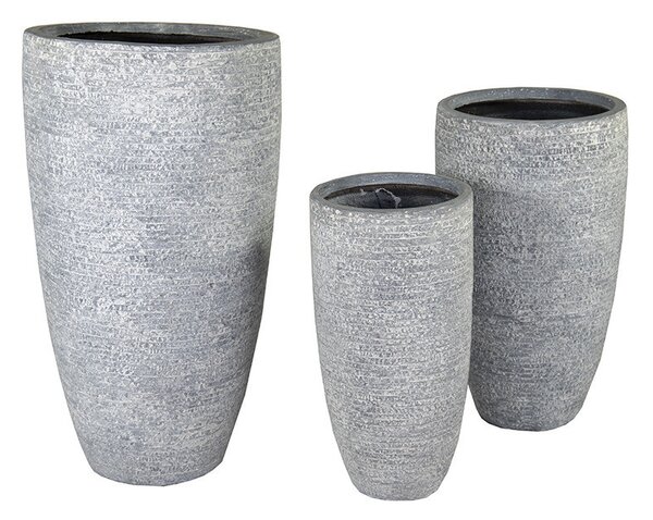Ontario Vase Giant kompozit növénytartó szürke 34x66-56x100cm S3