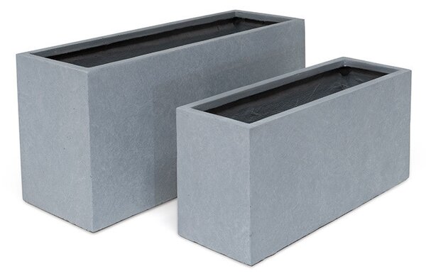 Atlanta Tetra kompozit balkonláda szett szürke 74,5x25x35-95x32x44 S/2
