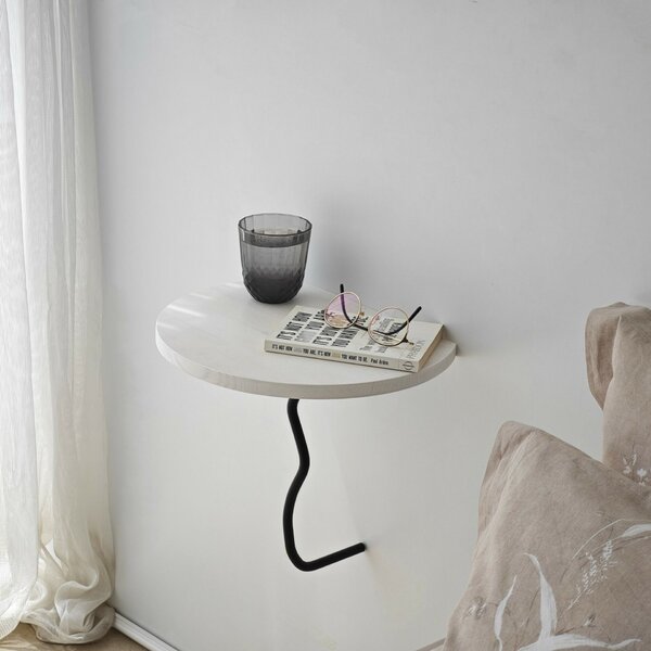 Hanah Home Fali polc Black White Leo - fekete, fehér