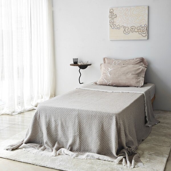 Hanah Home fali polc Black Walnut Leo - fekete, dió