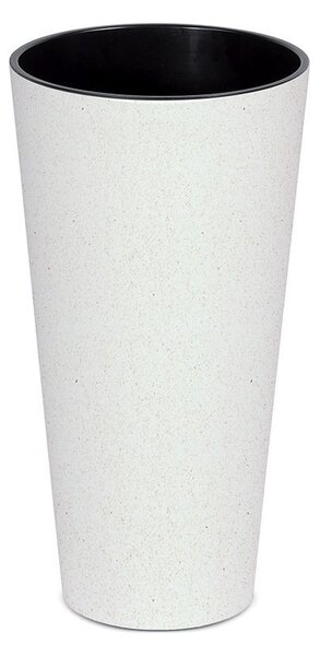 ECO WOOD virágcserép, 20 cm, kerek, fehér