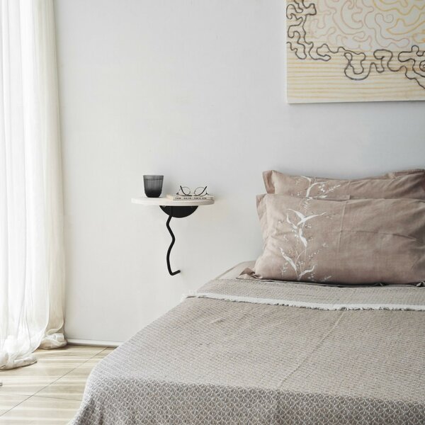 Hanah Home Fali polc Black White Leo - fekete, fehér