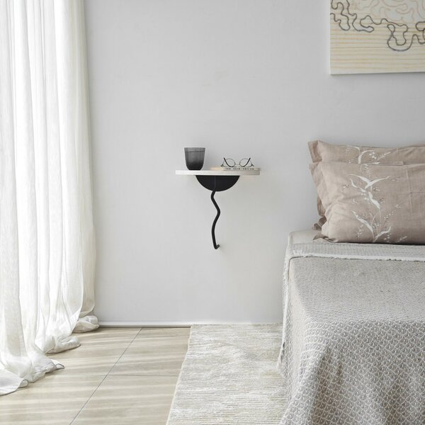 Hanah Home Fali polc Black White Leo - fekete, fehér